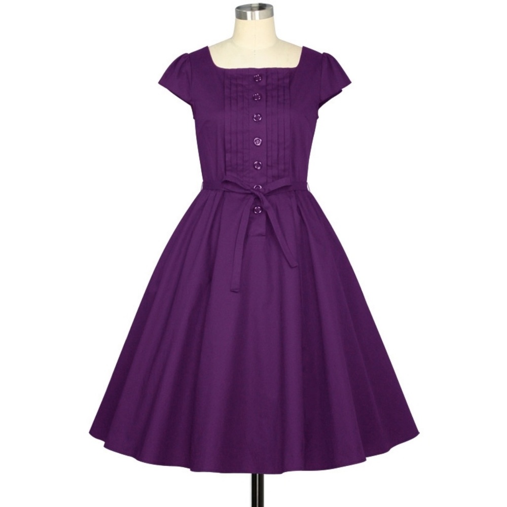 PIN UP GIRL STYLE FULL DRESS W/ POCKETS